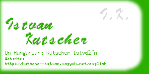 istvan kutscher business card